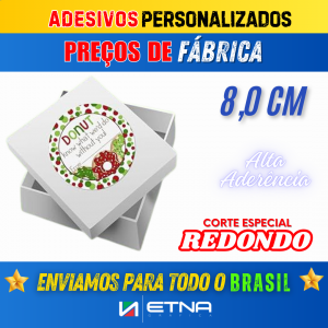 Adesivos Personalizados Adesivo 8x8 cm CMYK/Pantone Impressão Offset Redondo ou Quadrado Em Folhas