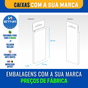 Caixa G - 10x26x1 cm Caixa 10x26x1 cm (LxAxP) CMYK/Pantone Impressão Offset Corte/Colagem 229x415 mm Aberta