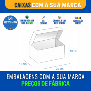 Caixa G - 20x10x12 cm Caixa 20x10x12 cm (LxAxP) CMYK/Pantone Impressão Offset Corte/Encaixe 481x400 mm