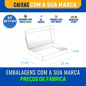 Caixa G - 22x3x11 cm Caixa 22x3x11 cm (LxAxP) CMYK/Pantone Impressão Offset Corte/Encaixe 360x313 mm