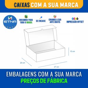 Caixa G - 27x10x20 cm Caixa 27x10x20 cm (LxAxP) CMYK/Pantone Impressão Offset Corte/Encaixe 701x470 mm