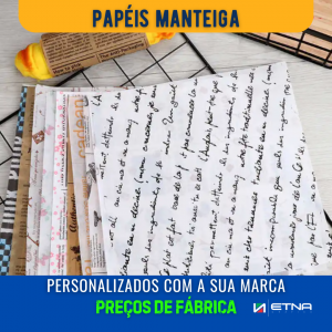 Papel Manteiga Papel Manteiga 35 gr/m² 46x46 cm CMYK/Pantone Impressão Offset Corte Reto Pacote