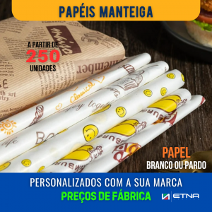 Papel Manteiga Papel Manteiga 35 gr/m² 30x64 cm CMYK/Pantone Impressão Offset Corte Reto Pacote