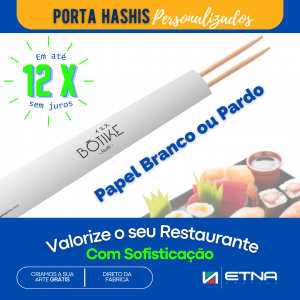 Porta Hashi Porta Hashi 2,75x21,5 cm CMYK/Pantone Impressão Offset Corte/Colagem Pacote